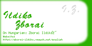 ildiko zborai business card